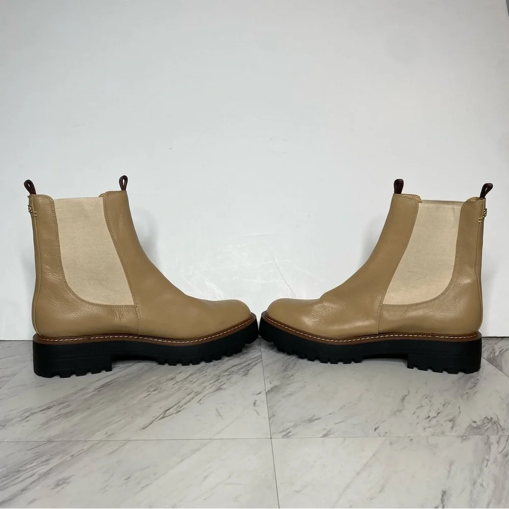 Sam Edelman Laguna Tan Leather Lug Sole Chelsea Boot 11M